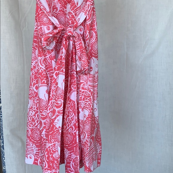 Pink & White tropical summer Lilly dress - Picture 5 of 7